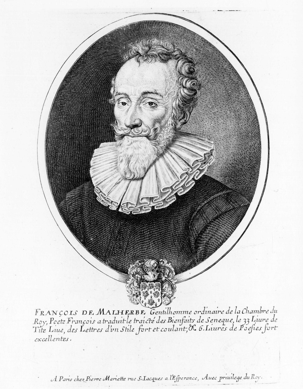 Portræt af Francois de Malherbe (1555-1628), fransk digter af Anonymous Anonymous