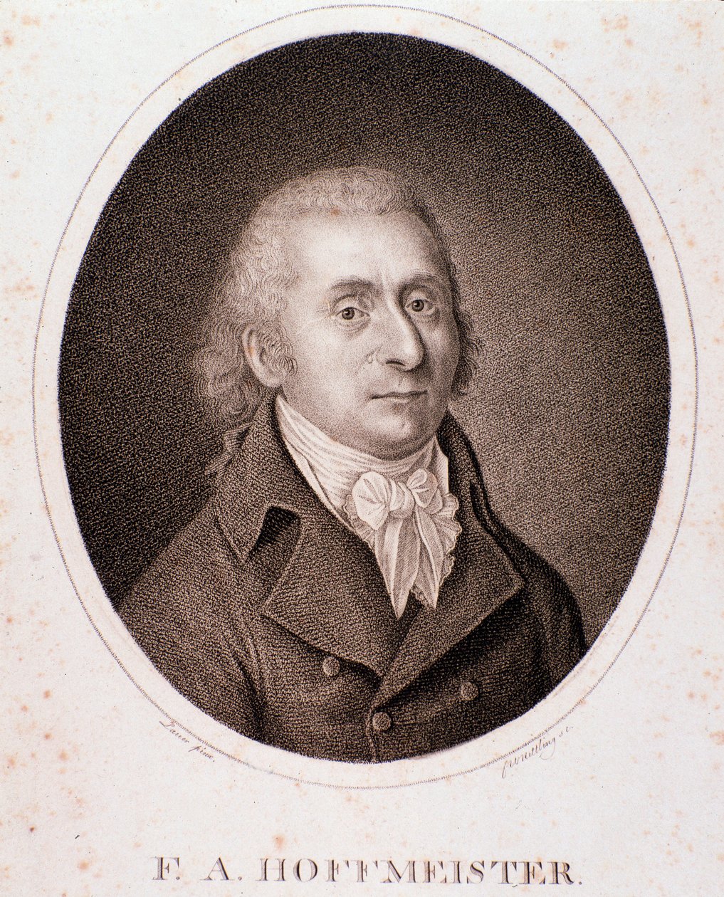 Portræt af Franz Anton Hoffmeister (stik) af Anonymous Anonymous