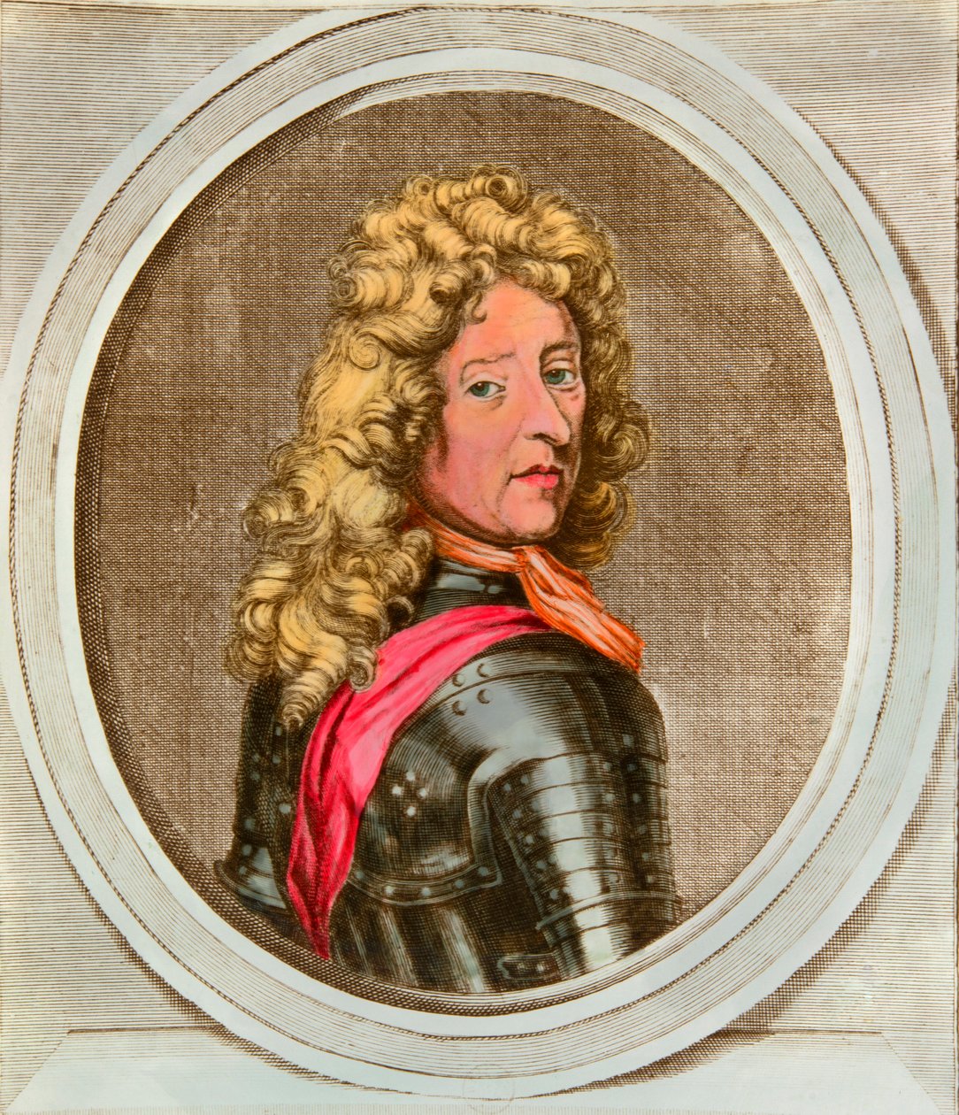 Portræt af Frederic Armand af Schomberg, kendt som marechal af Schomberg (Schonberg) (1615-1690) hærens chefgeneral, der i 1688 indsatte prinsen og premierministeren af Holland Vilhelm af Orange (1650-1702) under den glorværdige revolution af E af Anonymous Anonymous
