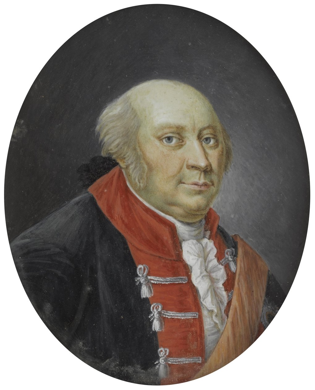 Portræt af Frederik Vilhelm II af Preussen - Portræt af Frederik Guillaume II (Frederik Vilhelm) (1744-1797), konge af Preussen Gouache på porcelæn anonym 1700-tallet Dim 12,7 cm Privat Samling af Anonymous Anonymous