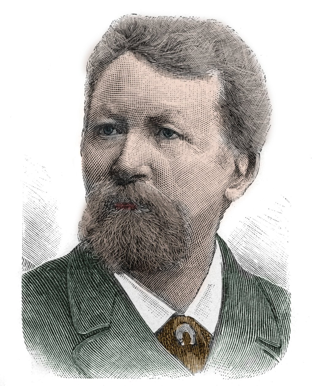 Portræt af Friedrich Gerhard Rohlfs (1831-1896) tysk geograf, opdagelsesrejsende, forfatter og eventyrer - Friedrich Gerhard Rohlfs, tysk geograf, opdagelsesrejsende i Afrika og forfatter af Anonymous Anonymous