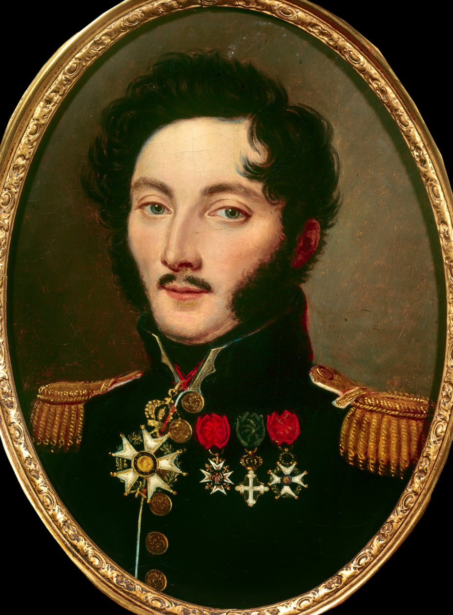 Portræt af general Baron Gourgaud (1783-1852), Anonymt maleri. 1800-tallets privatsamling af Anonymous Anonymous