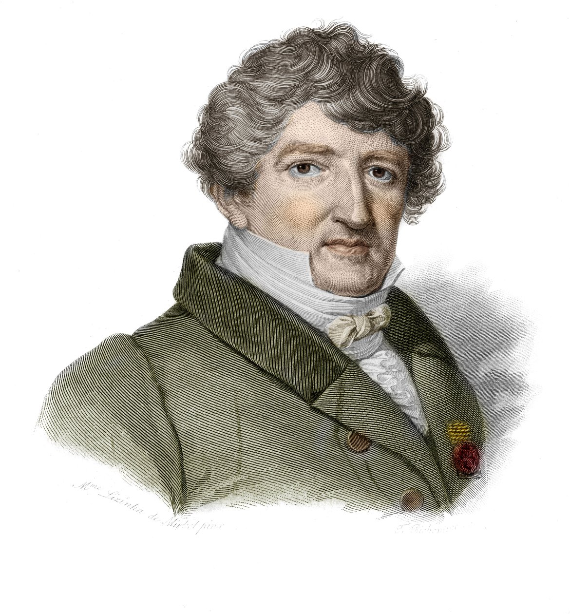 Portræt af Georges Cuvier (1764-1832), fransk palæontolog i "Portrætter og historie af nyttige mænd: mænd og kvinder i alle lande og af alle forhold, som har erhvervet rettigheder til anerkendelse af mænd" udgivet og udbredt af Societe Mo af Anonymous Anonymous