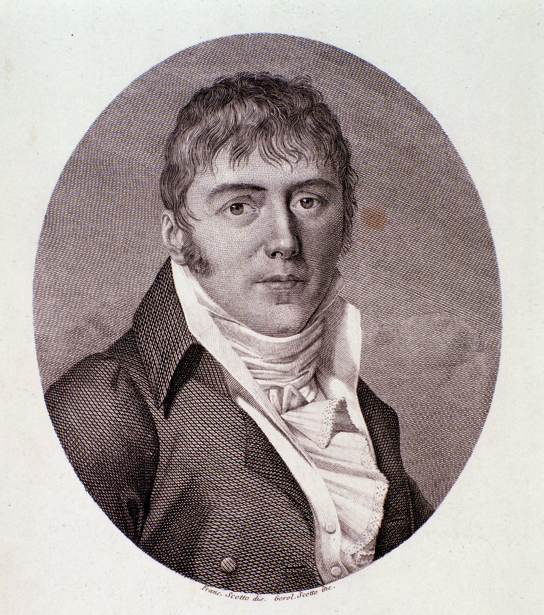 Portræt af Giovanni Simone Mayr (Johann Simon) (litografi) af Anonymous Anonymous