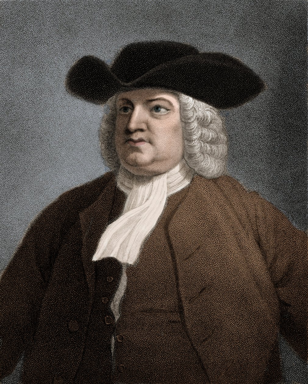 Portræt af Guillaume (William) Penn (1644-1718) Engelsk kvæker, grundlægger af Pennsylvania - William Penn af Anonymous Anonymous