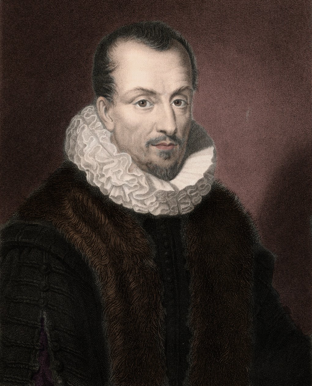 Portræt af Jacques Auguste (Jacques-Auguste) af Thou (Thuanus) (1553-1617), fransk historiker, bogsamler og præsident for Parlement de Paris. af Anonymous Anonymous