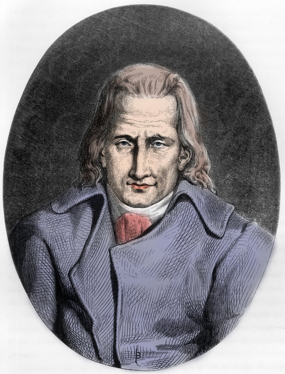 Portræt af Jacques Cazotte, fransk forfatter - Portræt af Jacques Cazotte (1719-1792) - Indgravering af 1863 i "" Le Livre Rouge - Histoire De L