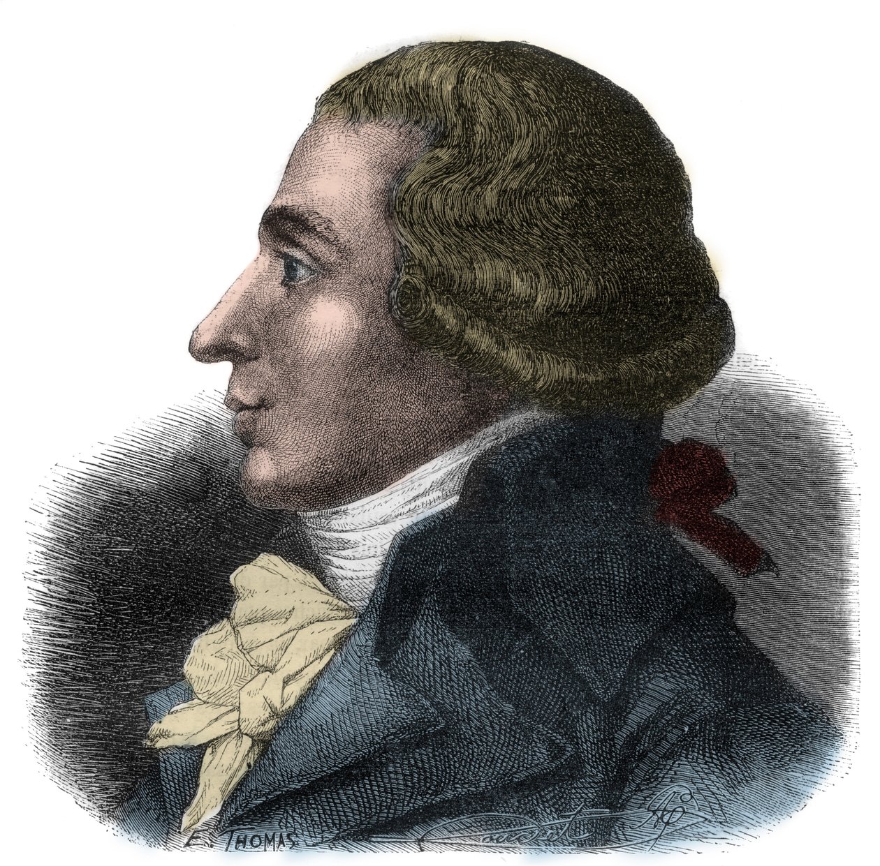 Portræt af Jean-Baptiste Boyer-Fonfrede (Jean Baptiste Boyer Fonfrede) (1766-1793), fransk politiker - Deputeret til konventet, det tilhører Girondinerne - Indgravering i "Histoire des Girondins" af Alphonse de Lamartine (1790-1869) 1865-1866 - Menig af Anonymous Anonymous