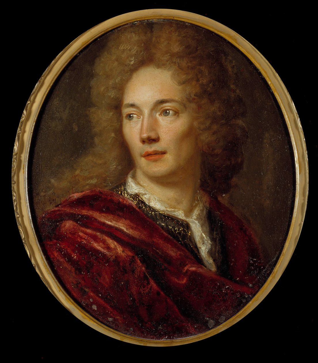 Portræt af Jean de La Bruyere (1645-1696) moralist francais Maleri på anonymt kobber. 17. århundrede. af Anonymous Anonymous