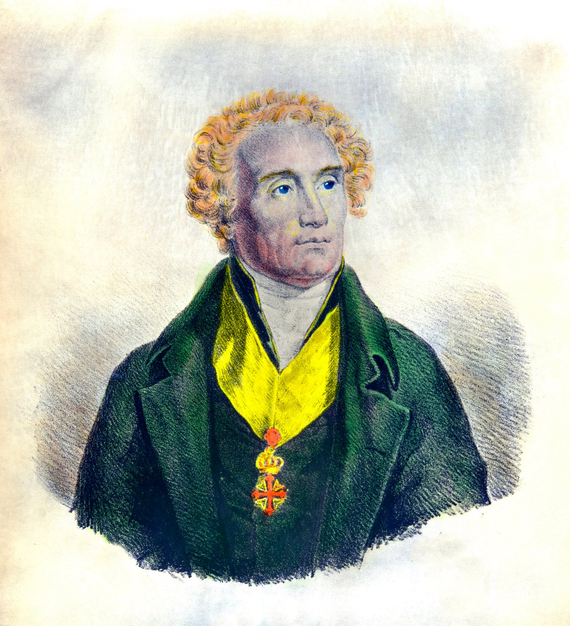Portræt af Joseph De Maistre (1753-1821), politiker, filosof, magistrat og historiker (med insignier af ordenen af Saints Maurice og Lazarus), Privee Collection af Anonymous Anonymous