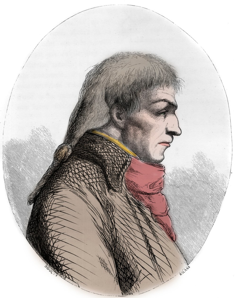 Portræt af Joseph Le Bon (1765-95) Fransk politiker - Portræt af Guislain Francois Joseph Le Bon (1765-1795), fransk revolutionær - Indgravering fra 1863 i "Den røde bog - Histoire De L