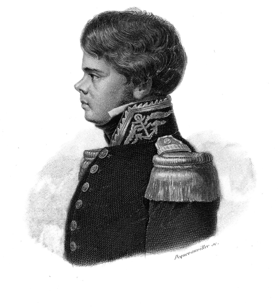 Portræt af Jules Alphonse Rene Poret Baron de Blosseville af Anonymous Anonymous