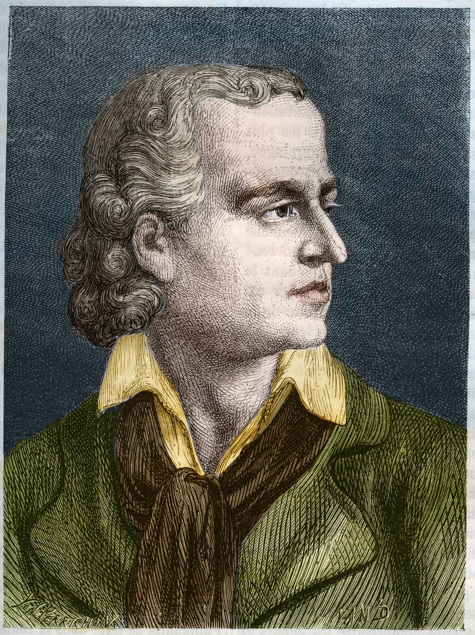 Portræt af Louis-Joseph (Louis Joseph) Charlier (1754-1797) fransk politiker. Indgravering fra 1866 i "Histoire de la Revolution francaise"" af Adolphe Thiers. Privat samling. af Anonymous Anonymous