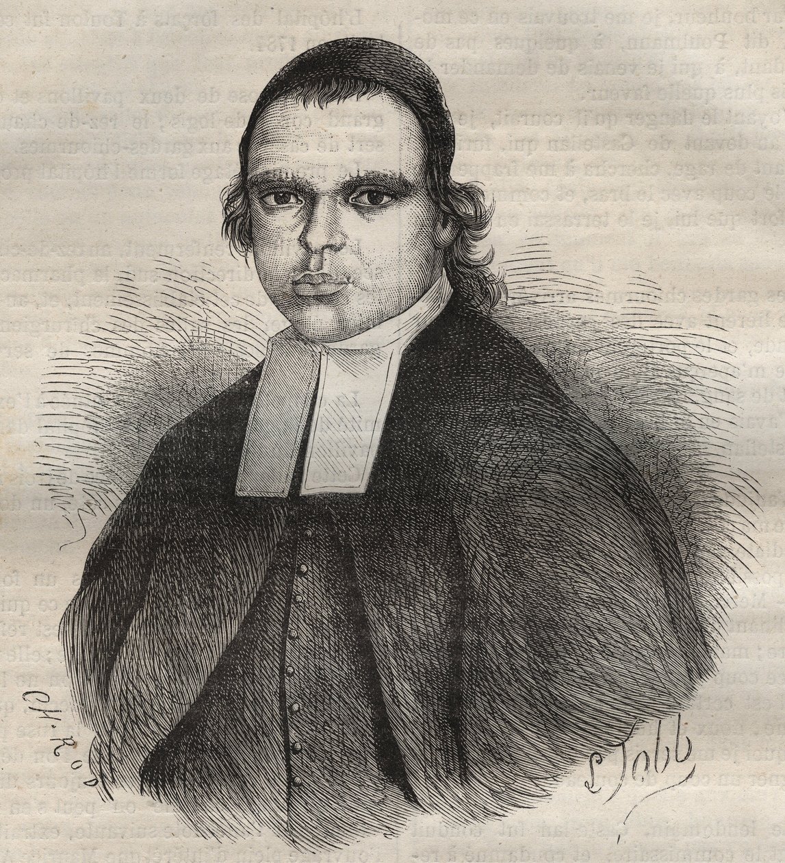Portræt af Louis Bonafous, i religionen bror Leotade, anklaget for voldtægt og mord. Han døde i Toulon Bagne den 27. Jan. 1850. Indgravering i "Fangernes historie fra deres skabelse til i dag"" (1877) af Pierre Zaccone (1817-1895) (Colonia Penale - Pe af Anonymous Anonymous