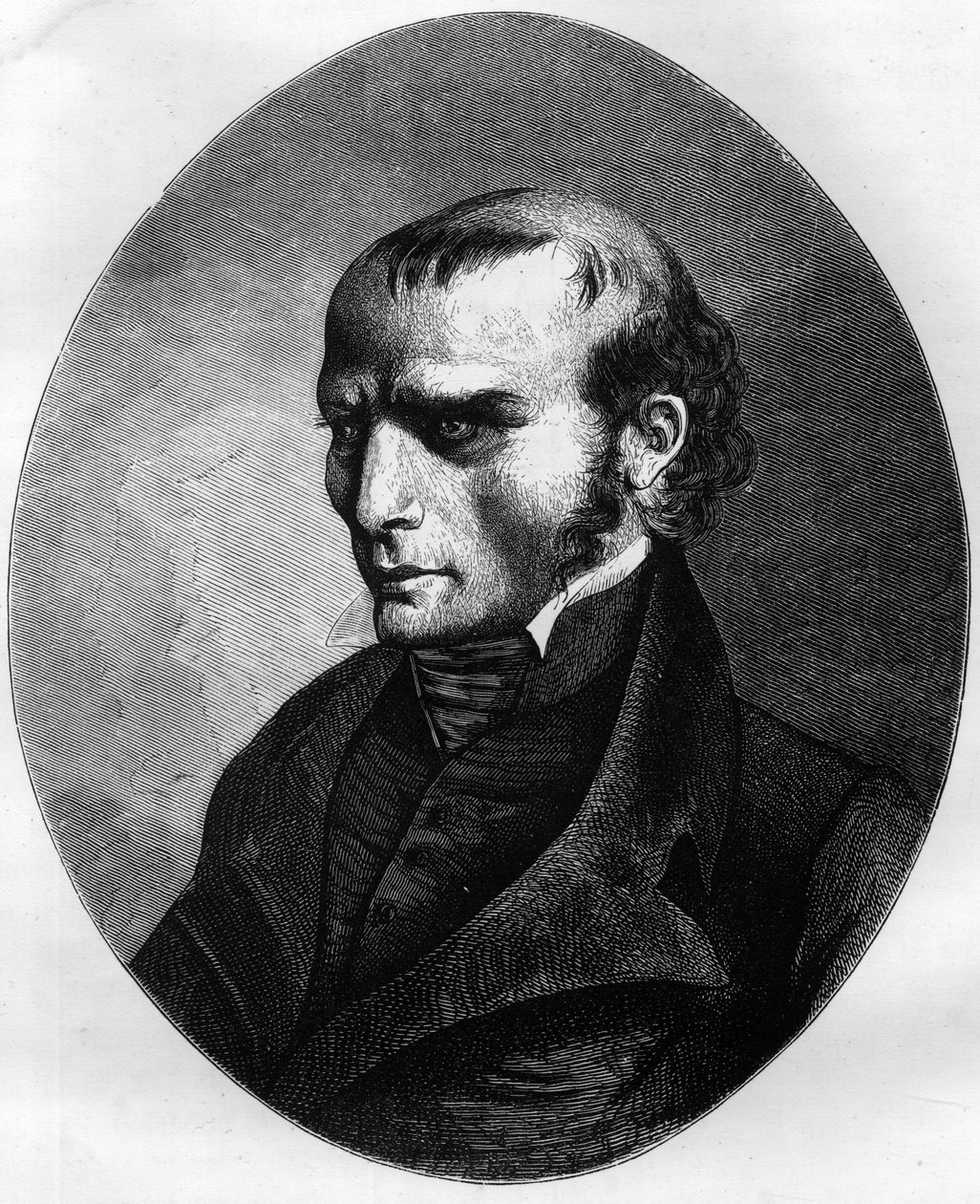 Portræt af Louis Pierre Louvel (1783-1820), snigmorder på hertugen af ​​Berry i 1820 - Indgravering af 1863 i "Le Livre Rouge - Histoire De L