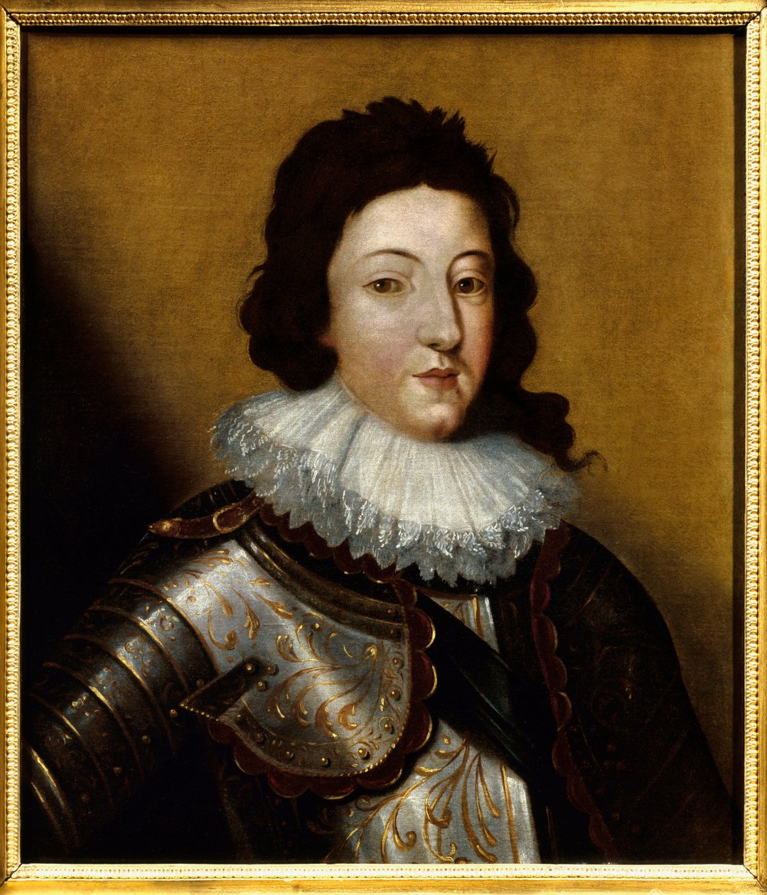 Portræt af Ludvig XIII (1601-1643). Anonymt maleri fra det 17. århundrede. Olie på lærred. Nævnes skal: Reims, Musee Des Beaux Arts af Anonymous Anonymous