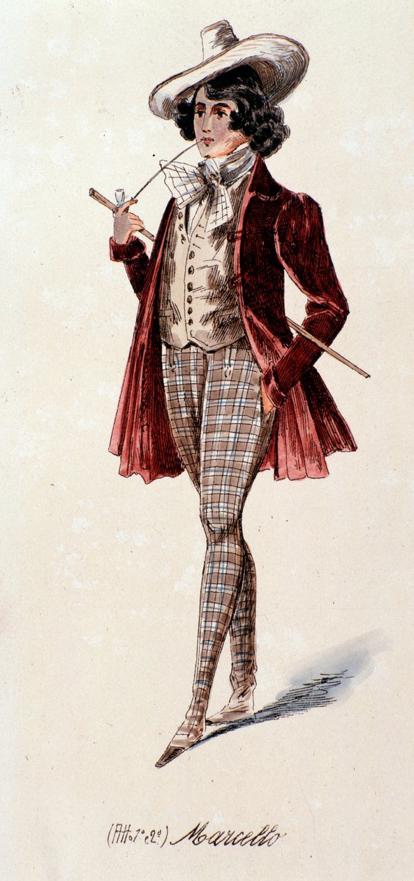 Portræt af Marcello, fra La boheme af Puccini (1892-1895) af Anonymous Anonymous