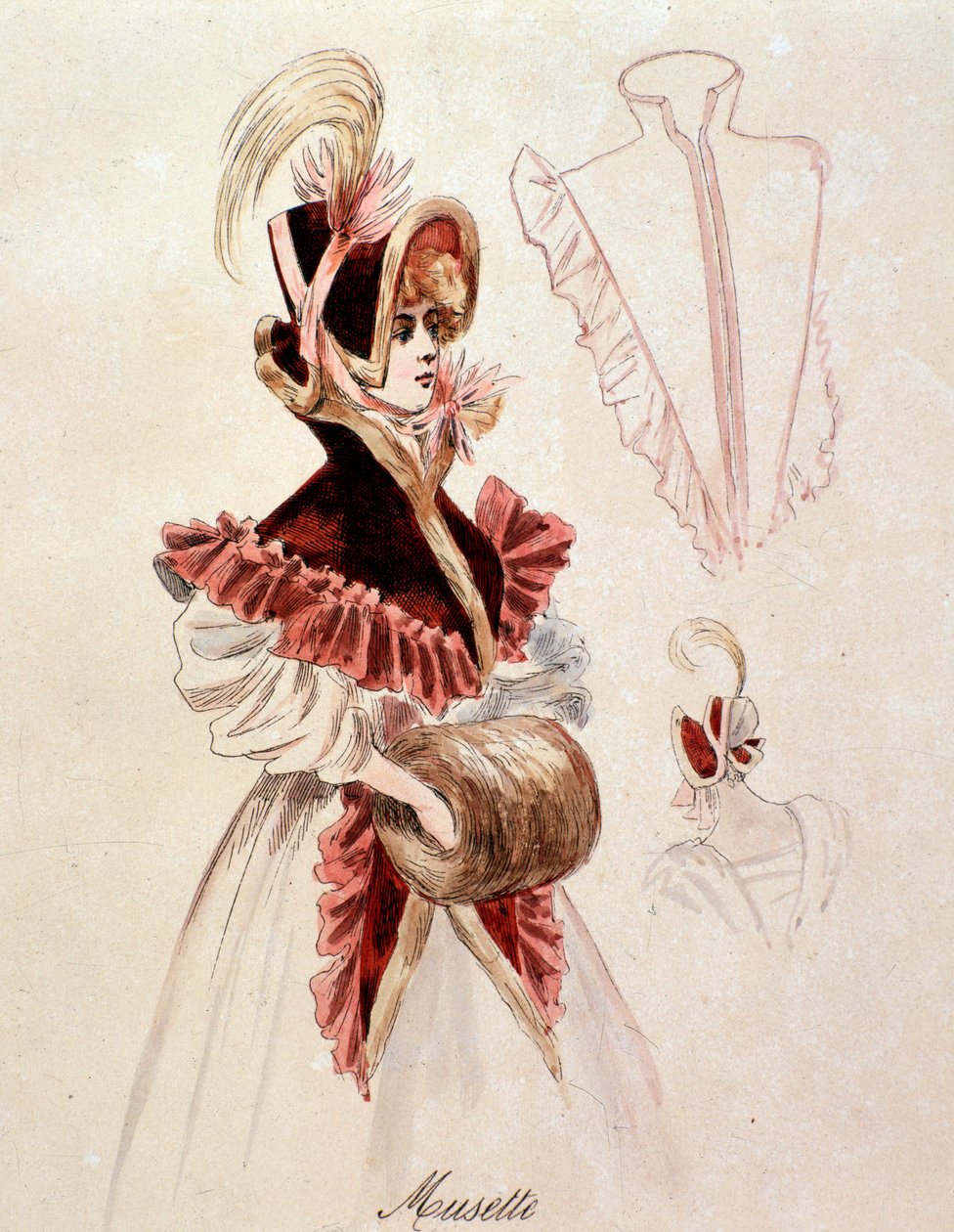 Portræt af Musette, fra La boheme af Puccini (1892-1895) af Anonymous Anonymous