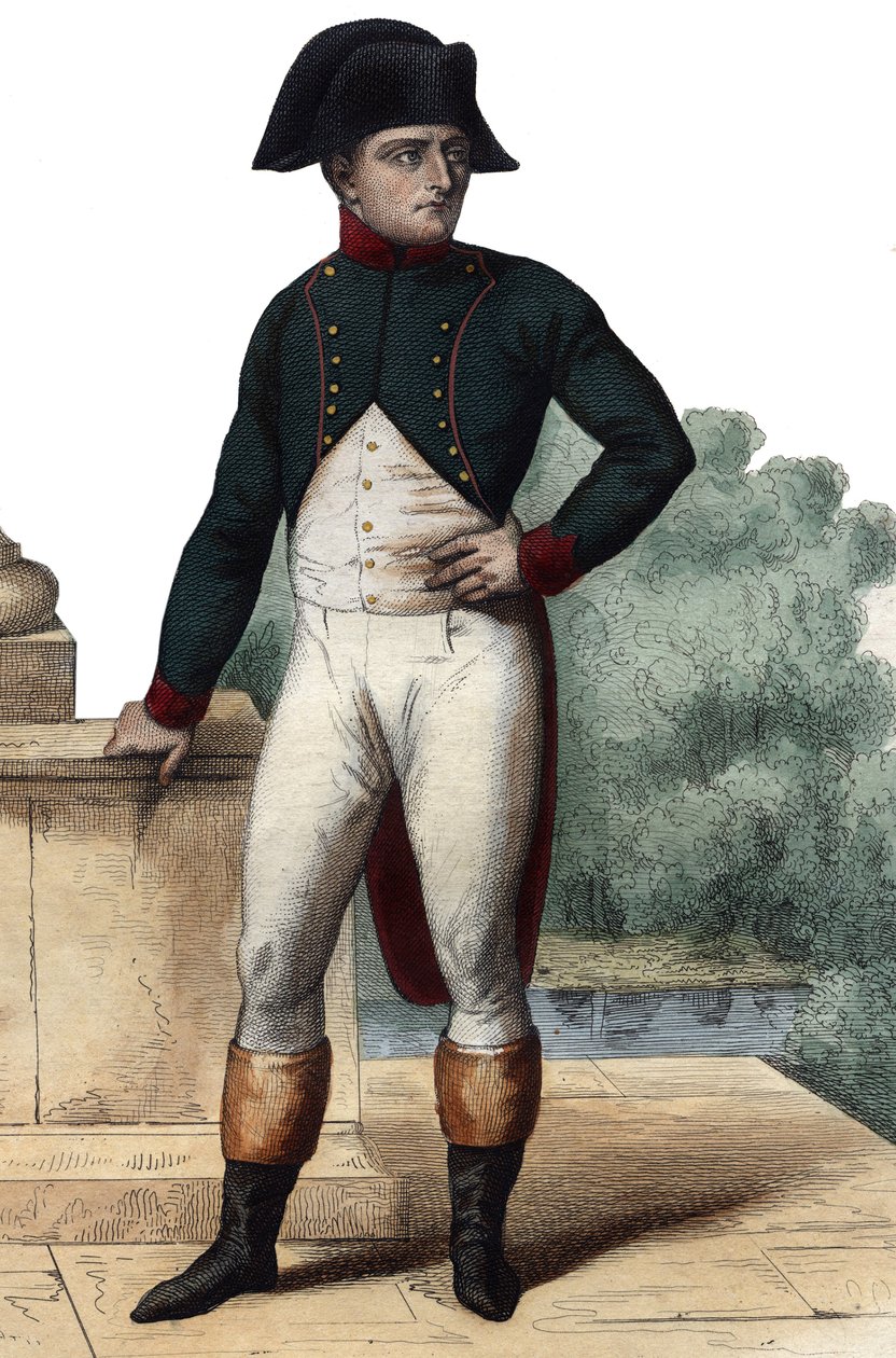 Portræt af Napoleon Bonaparte (1768-1821) som førstekonsul. illustration fra ""Den franske Plutarch"" af Edmond Mennechet af Anonymous Anonymous
