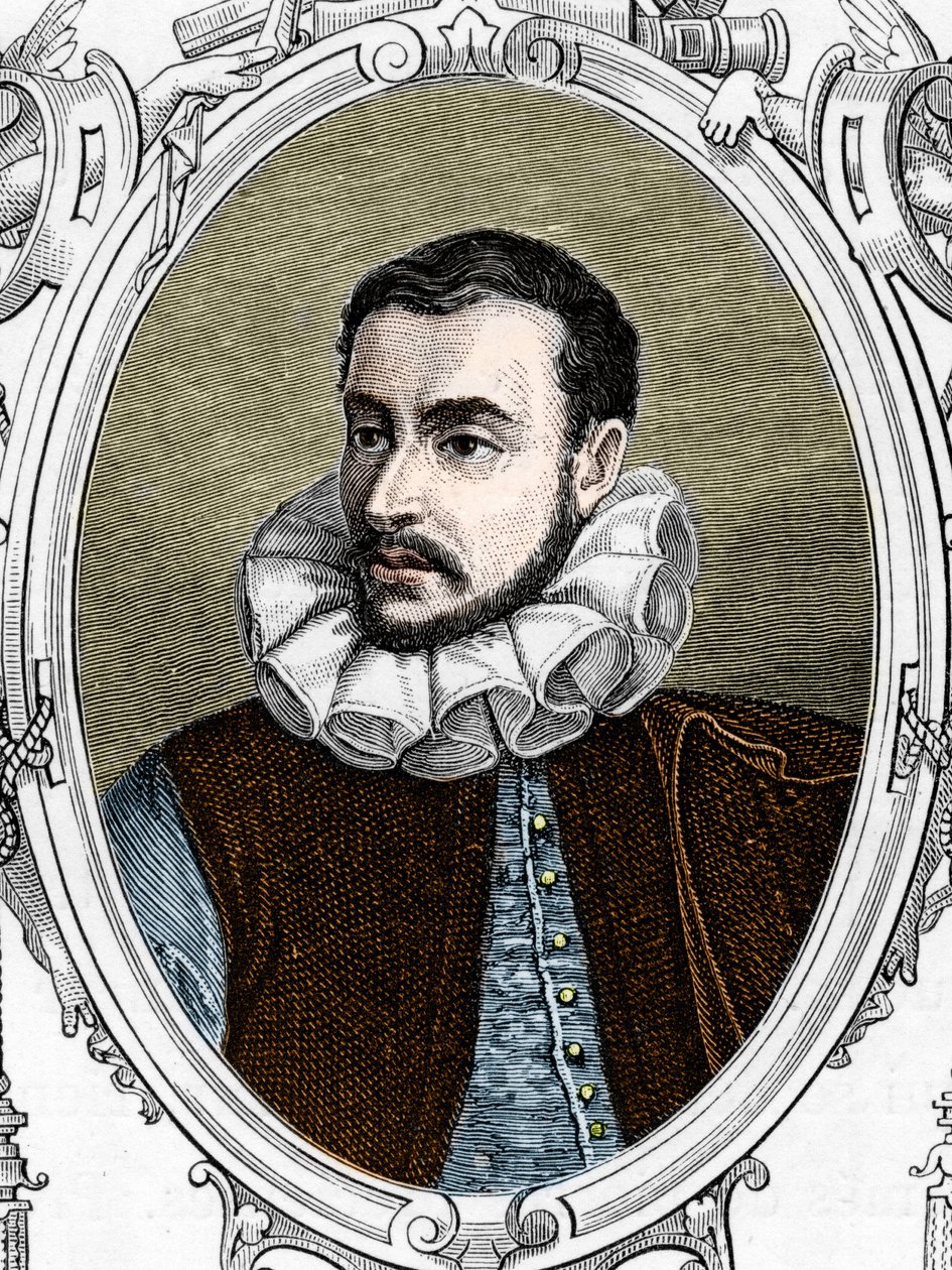 Portræt af Paolo Caliari sagde Paolo Veronese (1528-1588) italiensk maler. 1859 gravering i "" gallerierne i Europa - Italien "" af armengaud. Privat samling. af Anonymous Anonymous