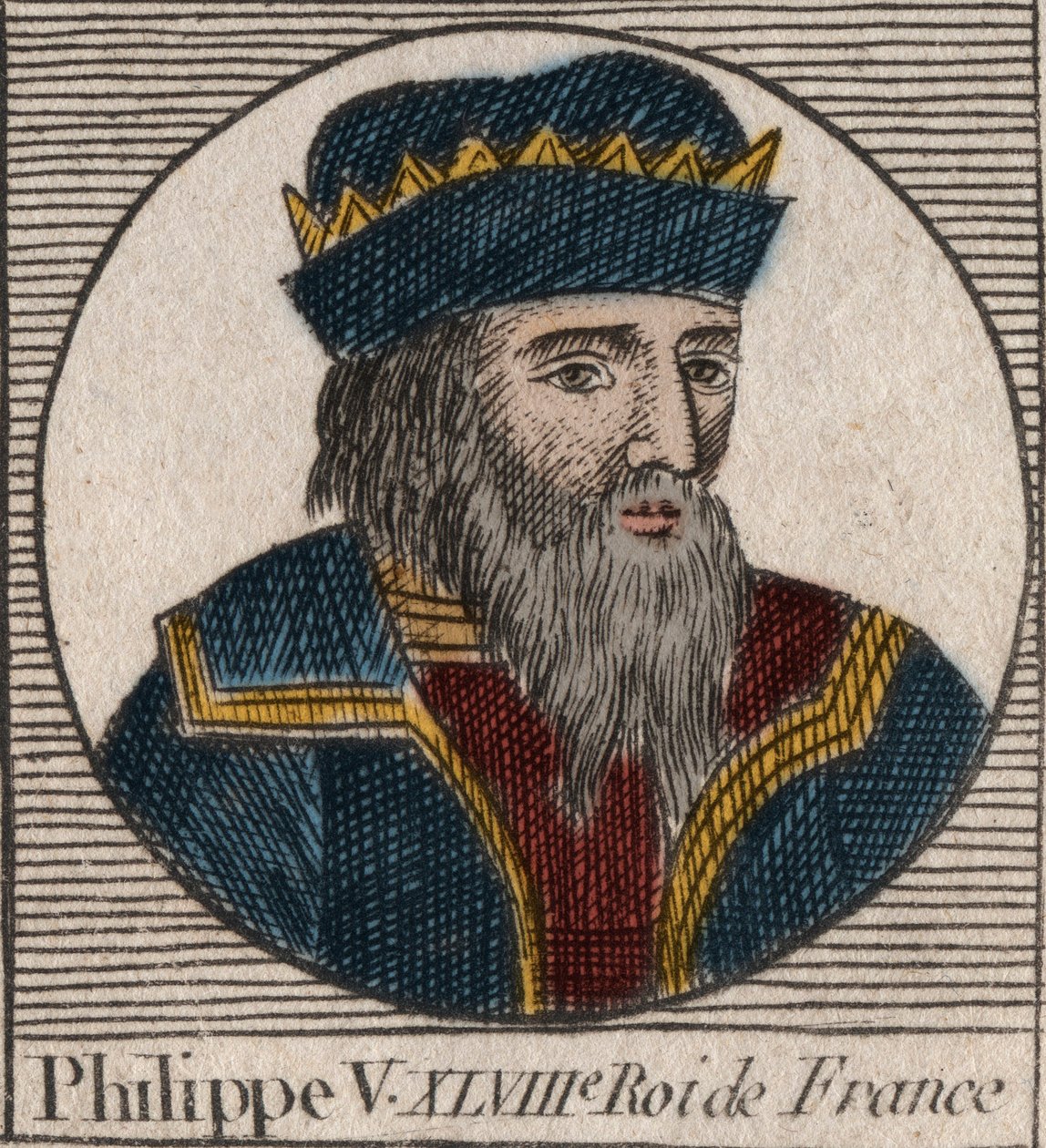 Portræt af Philip V den lange (1294 - 1322), konge af Frankrig - Philippe V (1294-1322) 