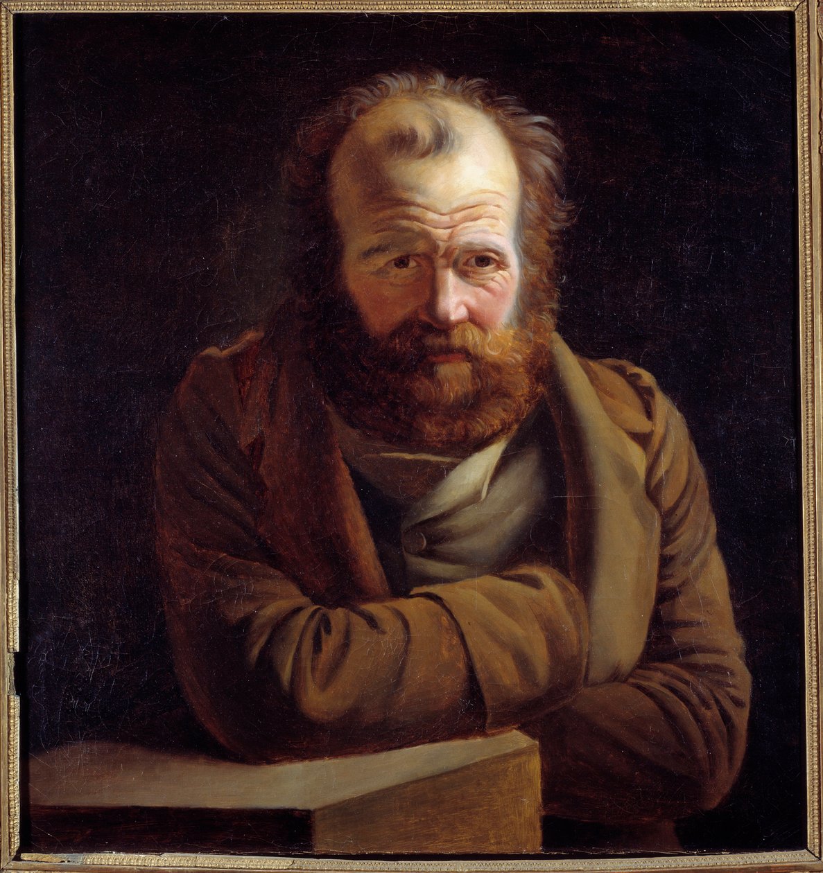 Portræt af Pierre Joseph Proudhon (1809-1865) økonom, filosof og publicist. Anonymt maleri af Anonymous Anonymous