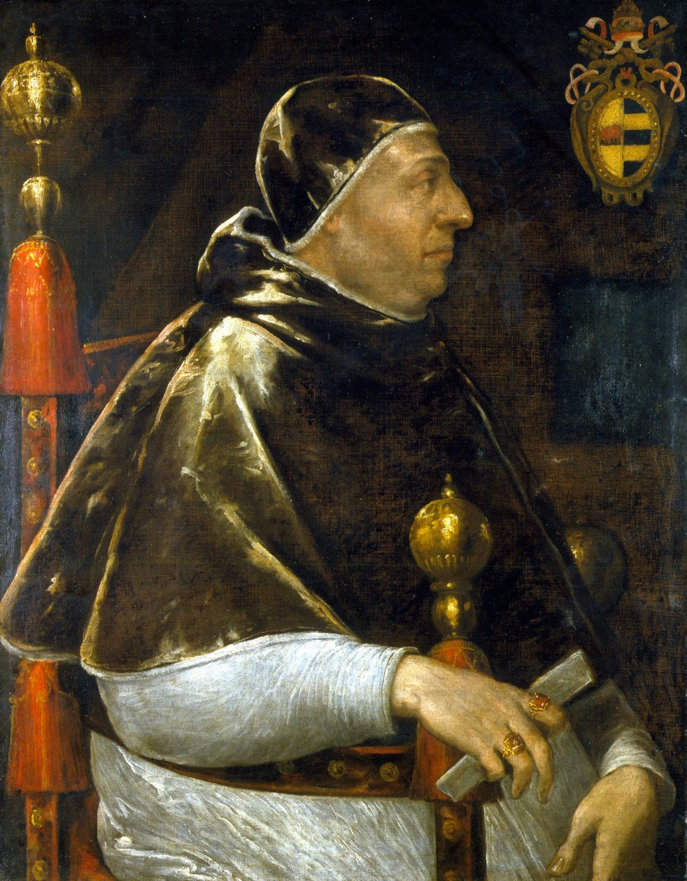 Portræt af pave Alexander VI (Rodrigo Borgia 1431-1503). anonymt maleri. . Milano. af Anonymous Anonymous