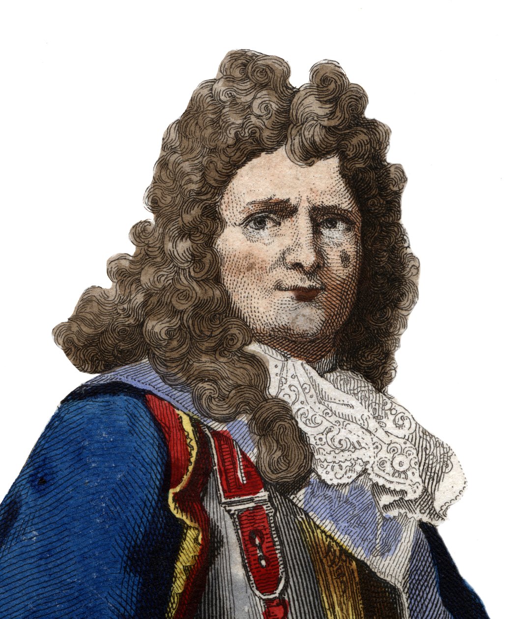 Portræt af Sebastien le Prestre, Lord of Vauban og senere Marquis de Vauban (1633-1707), marskal af Frankrig. illustration fra ""Den franske Plutarch"" af Edmond Mennechet af Anonymous Anonymous