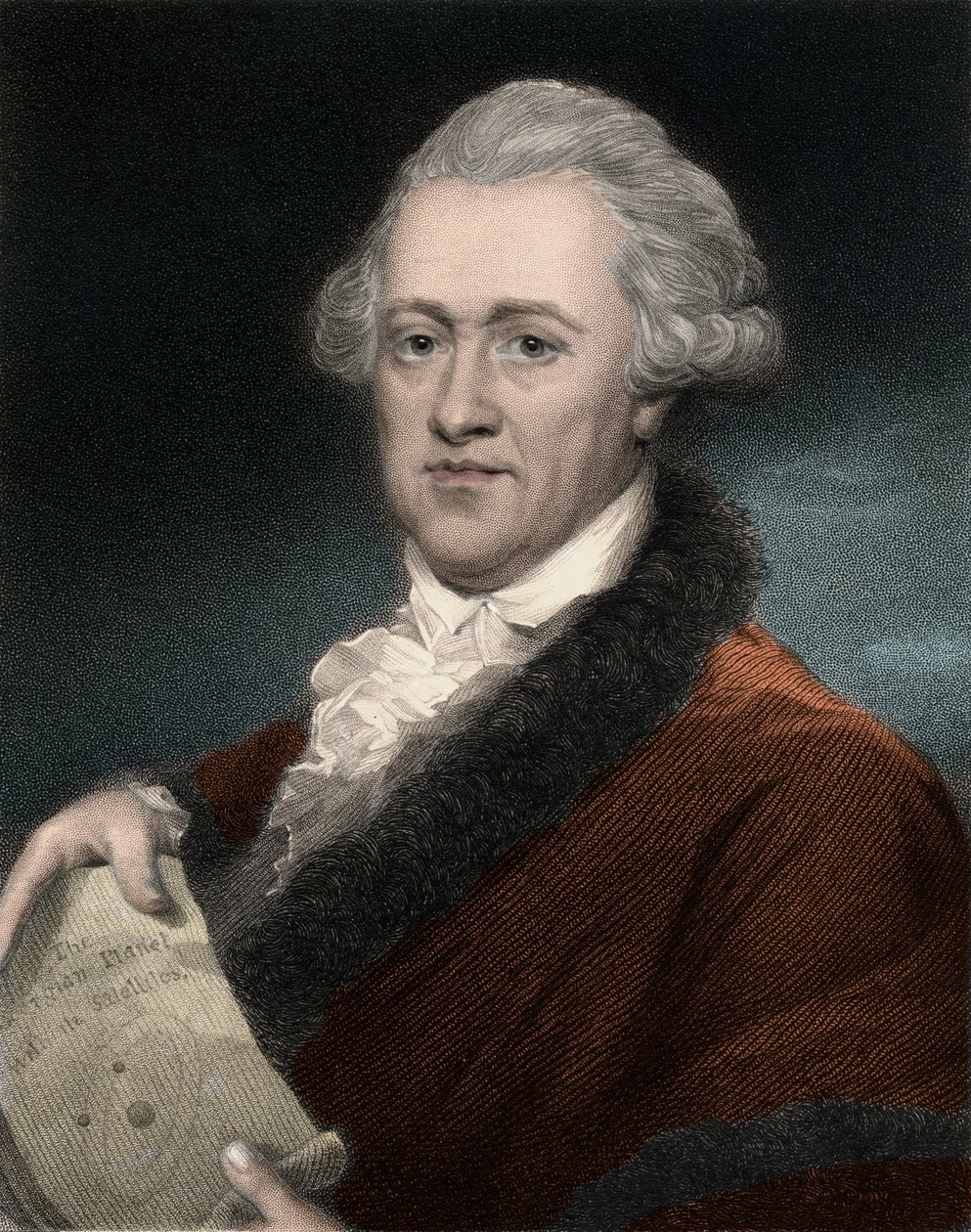 Portræt af Sir Friedrich Wilhelm Herschel (1738-1822), britisk tysk astronom og fysiker - Portræt af William Herschel tyskfødt britisk astronom af Anonymous Anonymous
