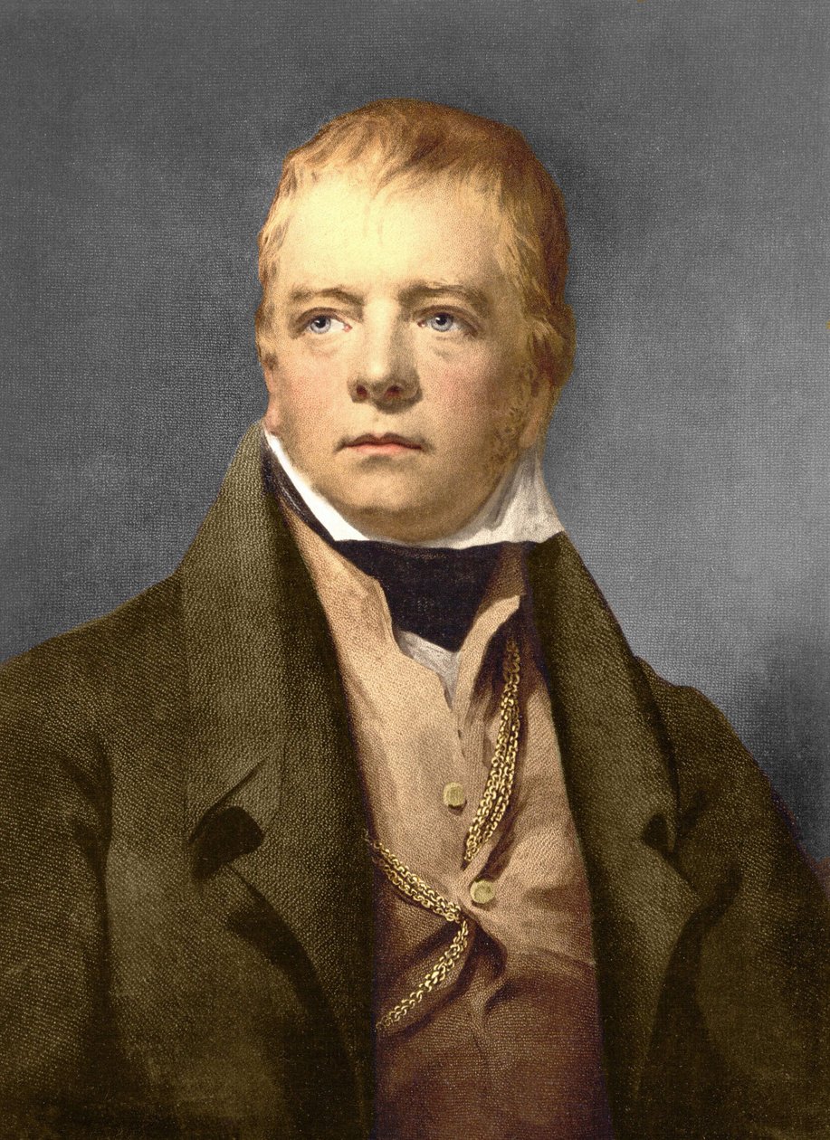 Portræt af Sir Walter Scott (1771-1832), skotsk digter, romanforfatter og historiker. af Anonymous Anonymous