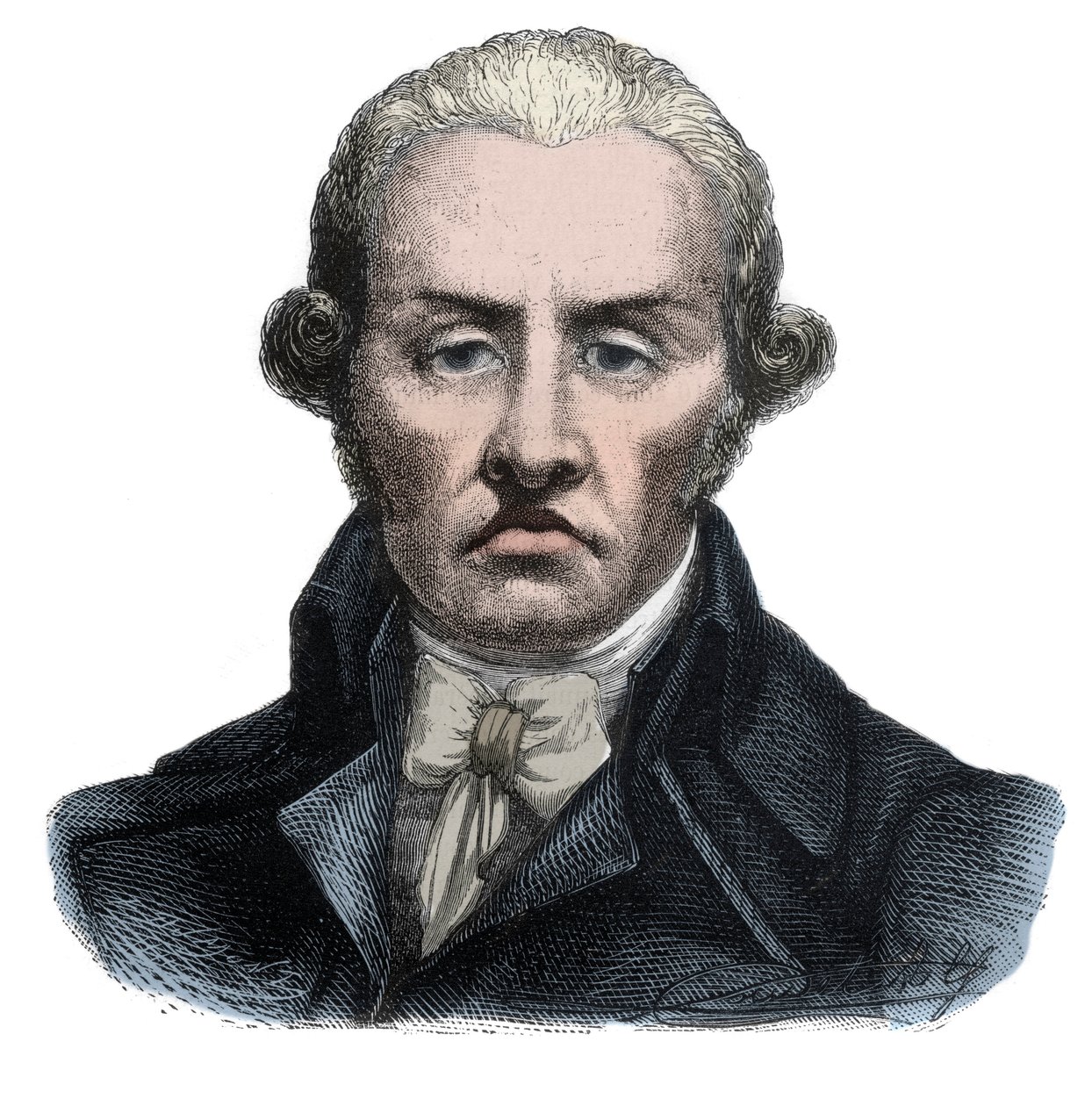 Portræt af Stanislas Marie Maillard (1763-1794), foged og emblematisk karakter af den franske revolution - Indgravering i "Histoire des Girondins"" af Alphonse de Lamartine (1790-1869) 1865-1866 - Privat samling af Anonymous Anonymous