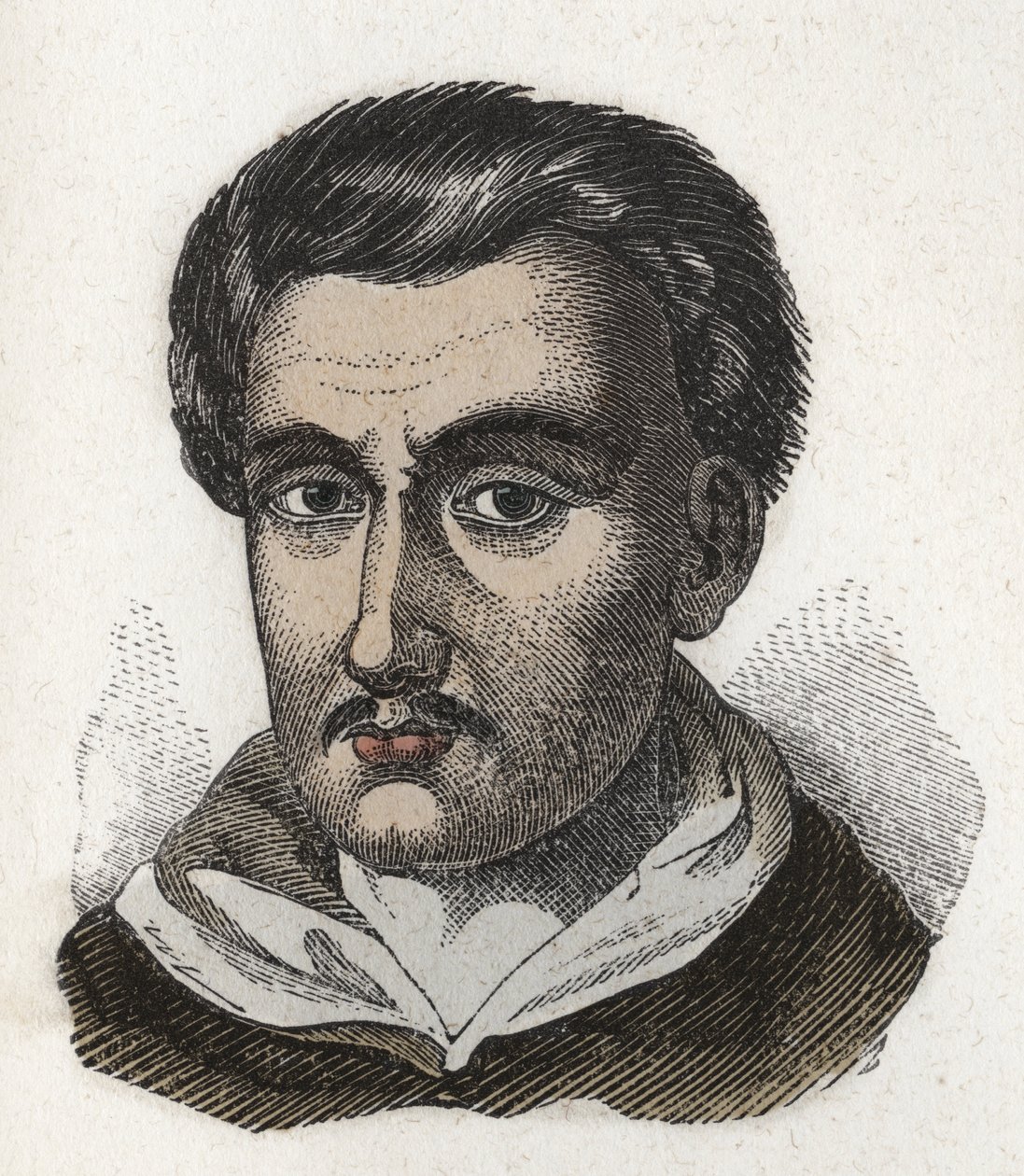 Portræt af Tommaso Campanella (1568-1639), dominikansk munk og filosof. Gravering. Privat samling af Anonymous Anonymous