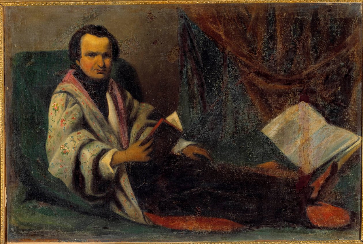Portræt af Victor Hugo (1802-1885) Anonymt maleri. 19. århundrede. Sol 0,66x0,98 m af Anonymous Anonymous