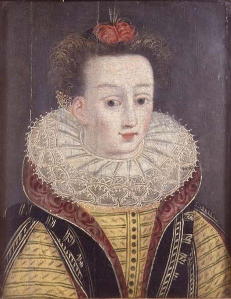 Portræt af en dame med ruff, slutningen af 1500-tallet (panel) af Anonymous Anonymous