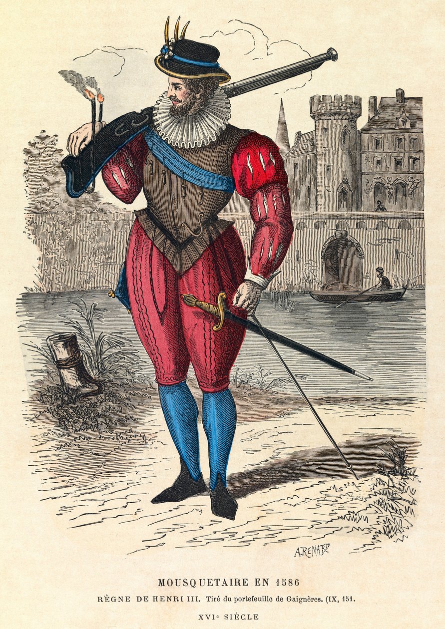 Portræt af en musketer i 1586 i Paris (under kong Henrik III