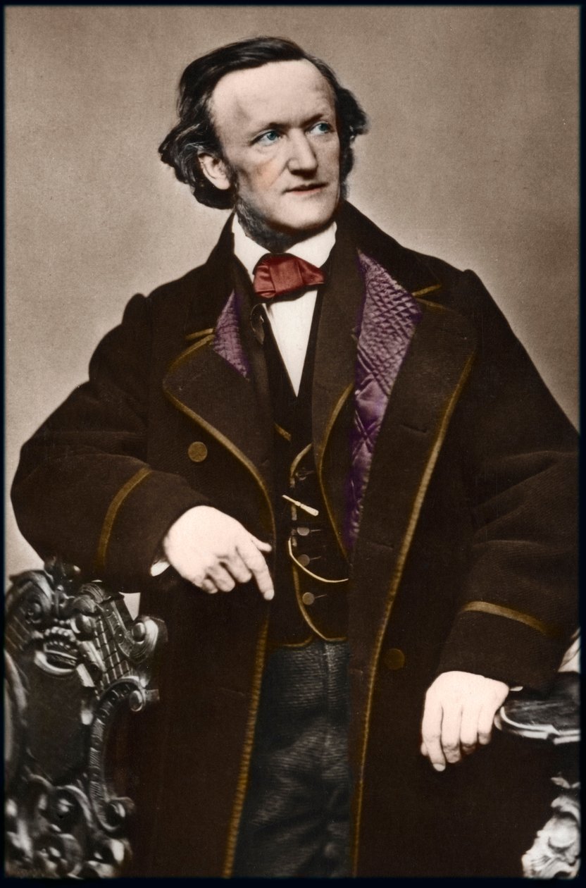 Portræt af komponist Richard Wagner (1813-1883) - Portræt af Richard Wagner (1813-1883), tysk komponist. af Anonymous Anonymous