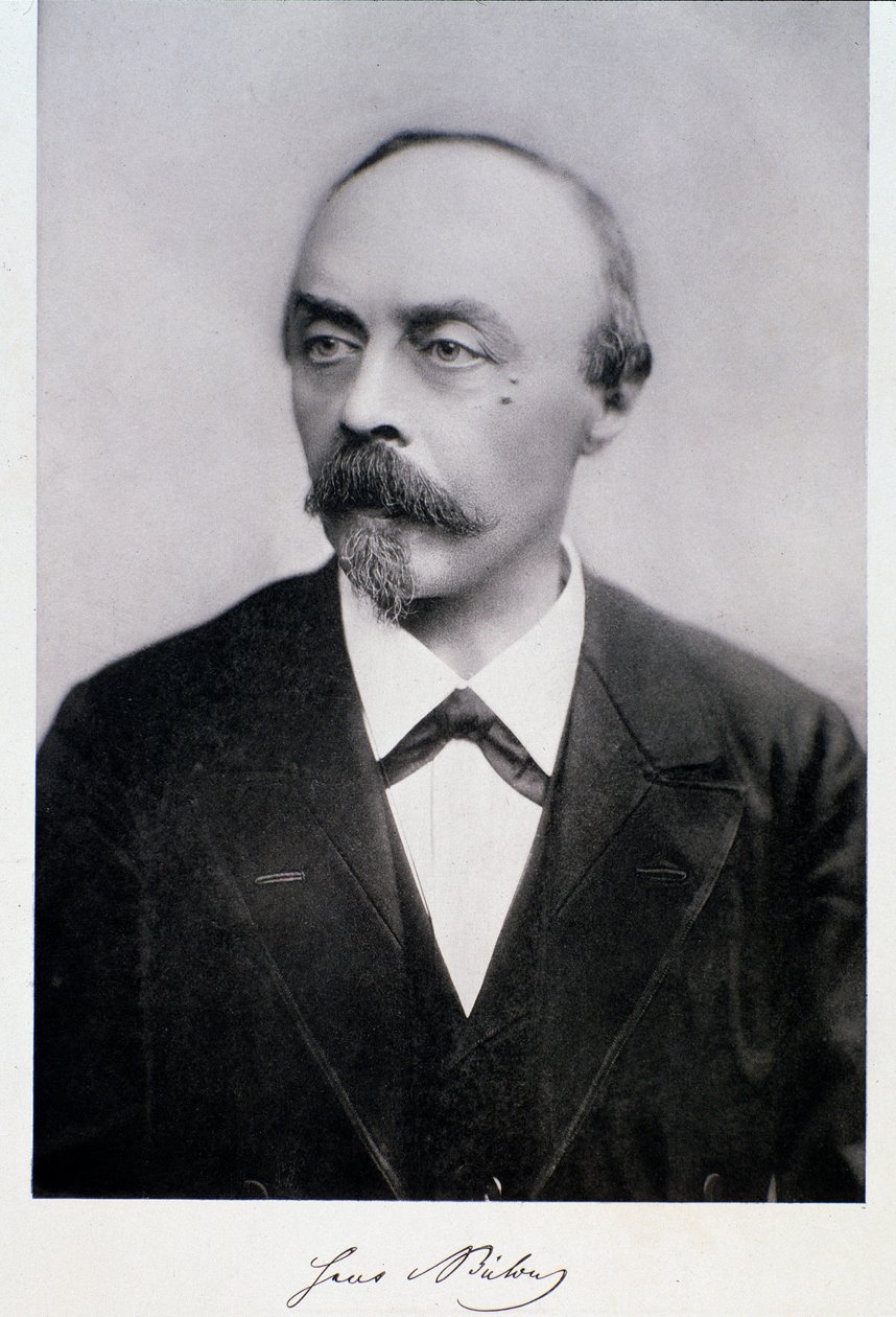 Portræt af den tyske instruktør og pianist Hans von Bulow (s/h foto af Anonymous Anonymous
