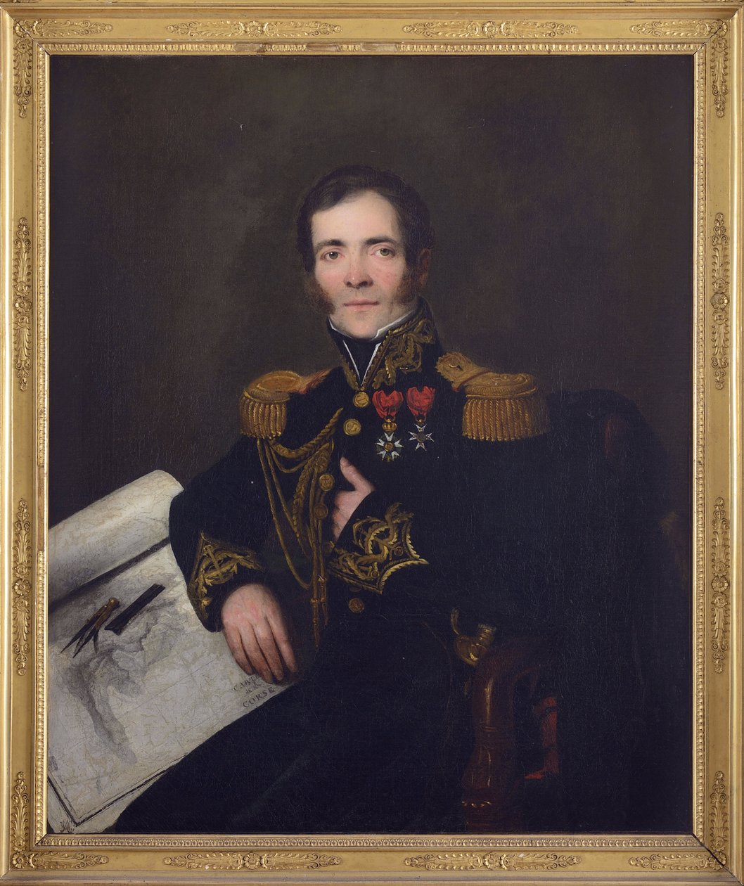 Portræt af admiral Anne Chretien Louis de Hell (1783-1864), Anonym. Olie på lærred, ca. 1832. Privat Samling af Anonymous Anonymous