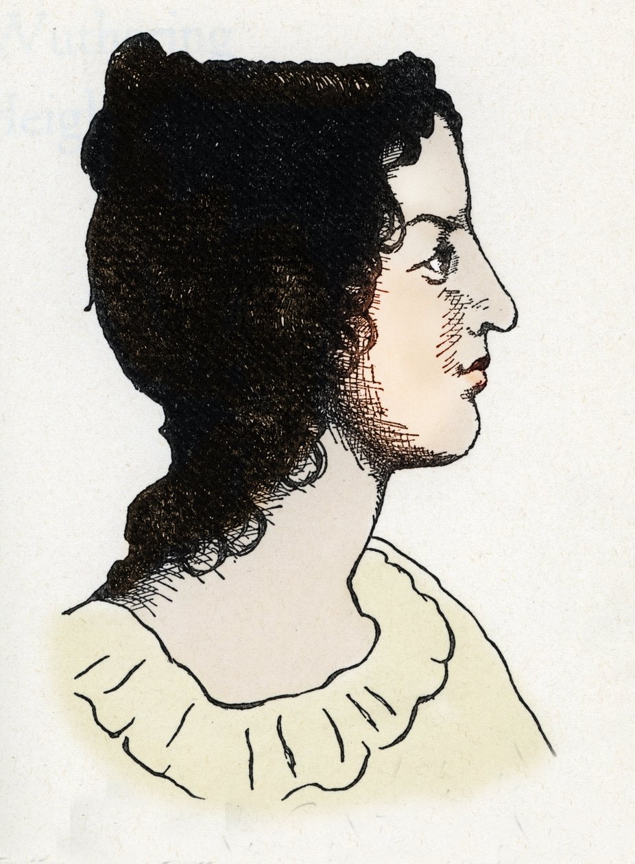 Portræt af den britiske forfatter Emily Bronte (1818-1848) af Anonymous Anonymous