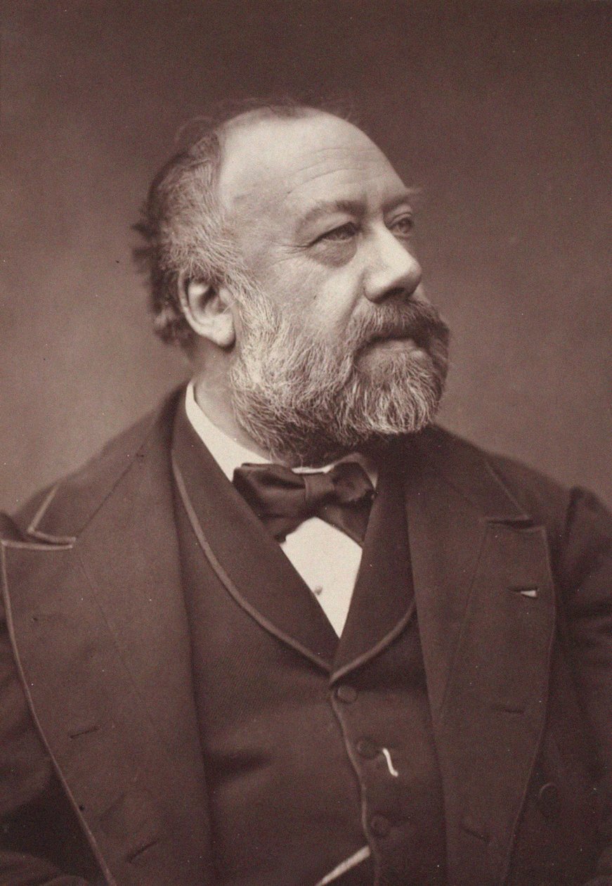 Portræt af Chansonnieren Gustave Nadaud (1820-1893), Anonym. Albumin foto. Privat samling af Anonymous Anonymous