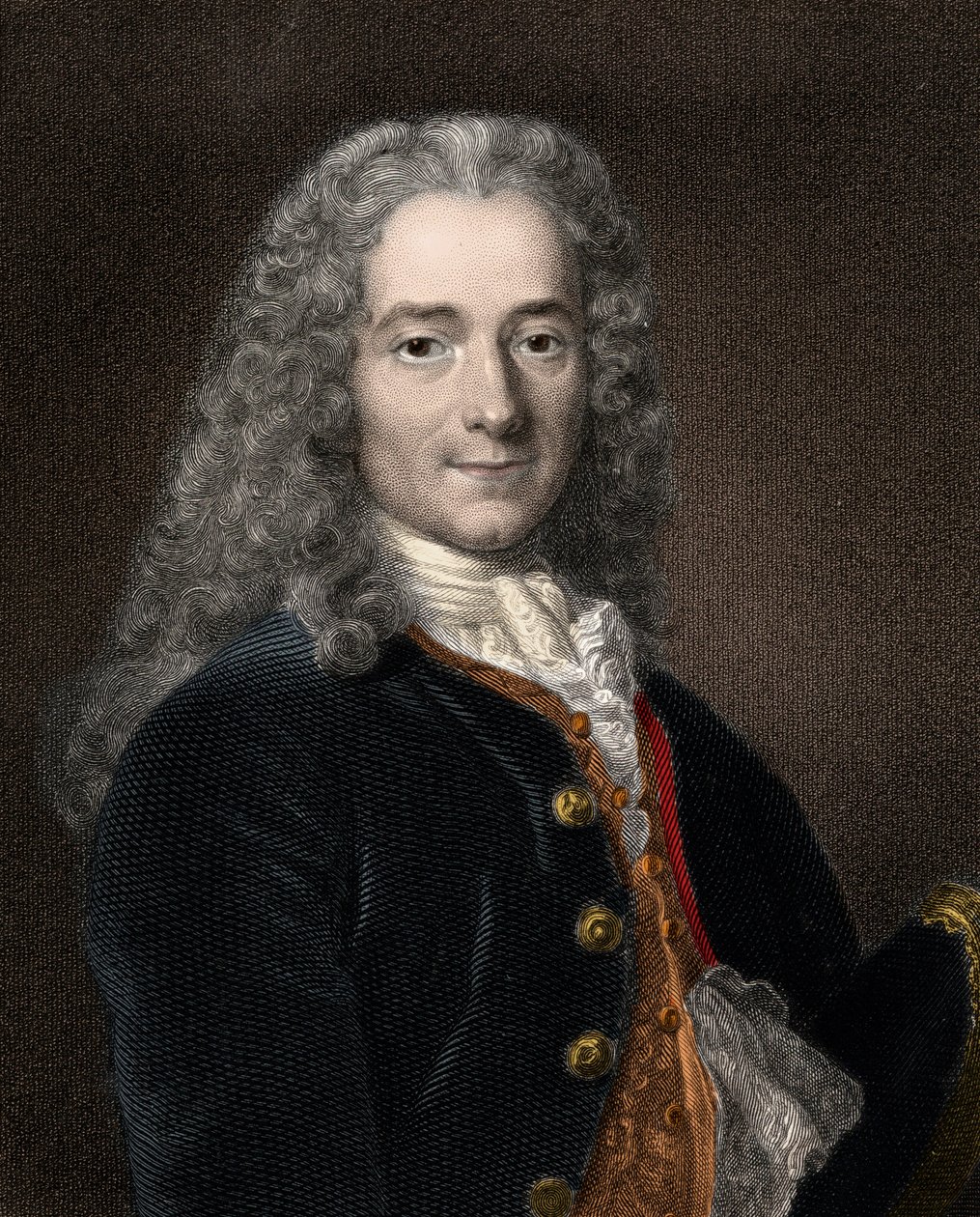 Portræt af den franske forfatter og filosof Francois-Marie Arouet dit Voltaire (1694-1778) af Anonymous Anonymous