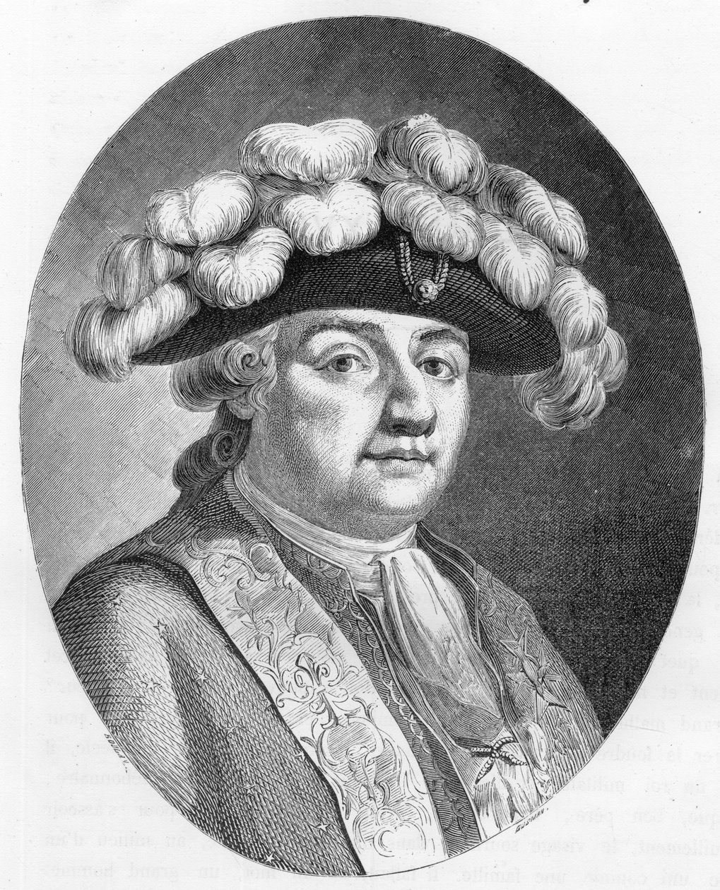 Portræt af kongen af ​​Frankrig Louis XVI (1754-1793) - Indgravering fra 1863 i "Le Livre Rouge - Histoire De L
