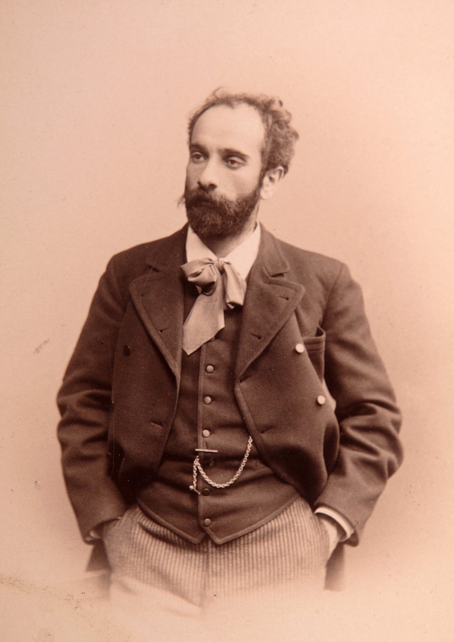 Portræt af kunstneren Isaac Ilitch (Isaak Ilyich) Levitan (1861-1900). Albumin foto af Anonymous Anonymous