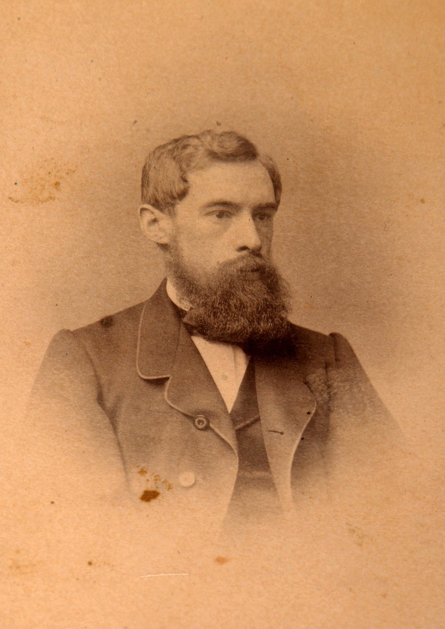 Portræt af samleren, protektor og grundlægger af galleriet Pavel Mikhailovich Tretyakov (Pavel Mikhailovitch Tretiakov) (1832-1898). Albumin foto af Anonymous Anonymous