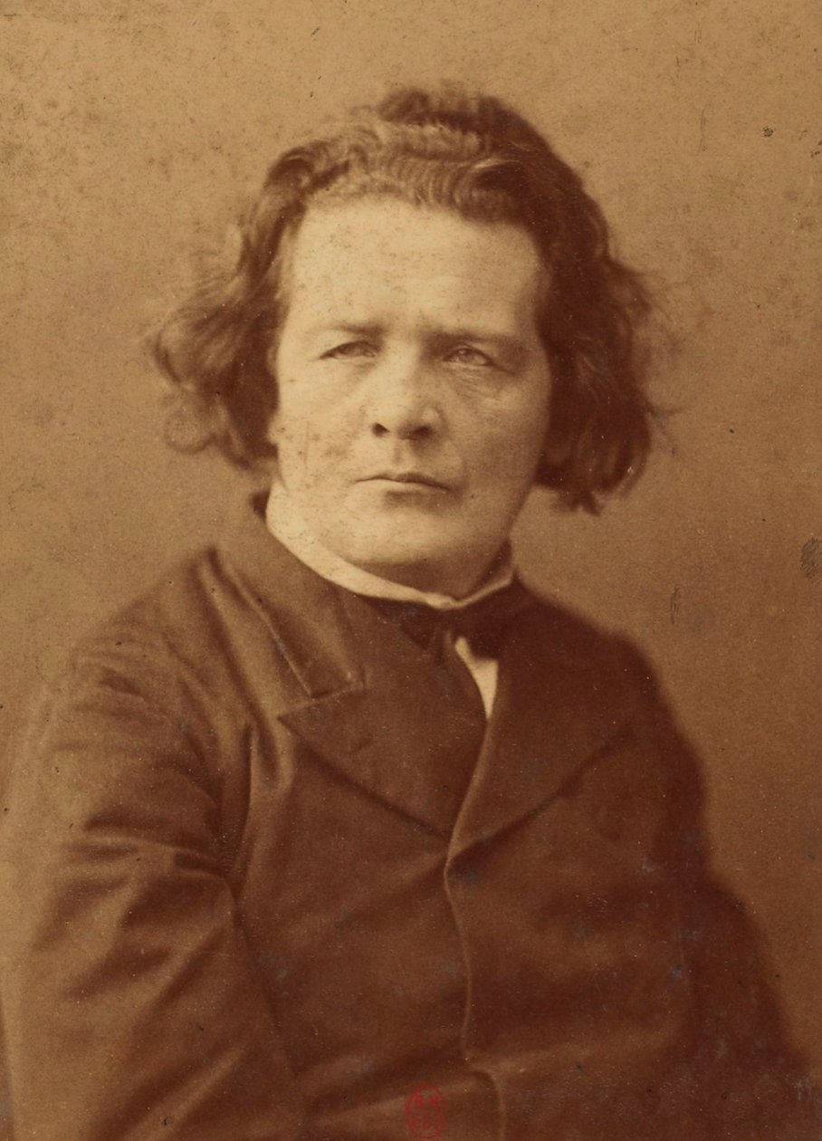 Portræt af komponisten Anton Rubinstein (1829-1894), Anonym . Albumin foto. Privat samling af Anonymous Anonymous