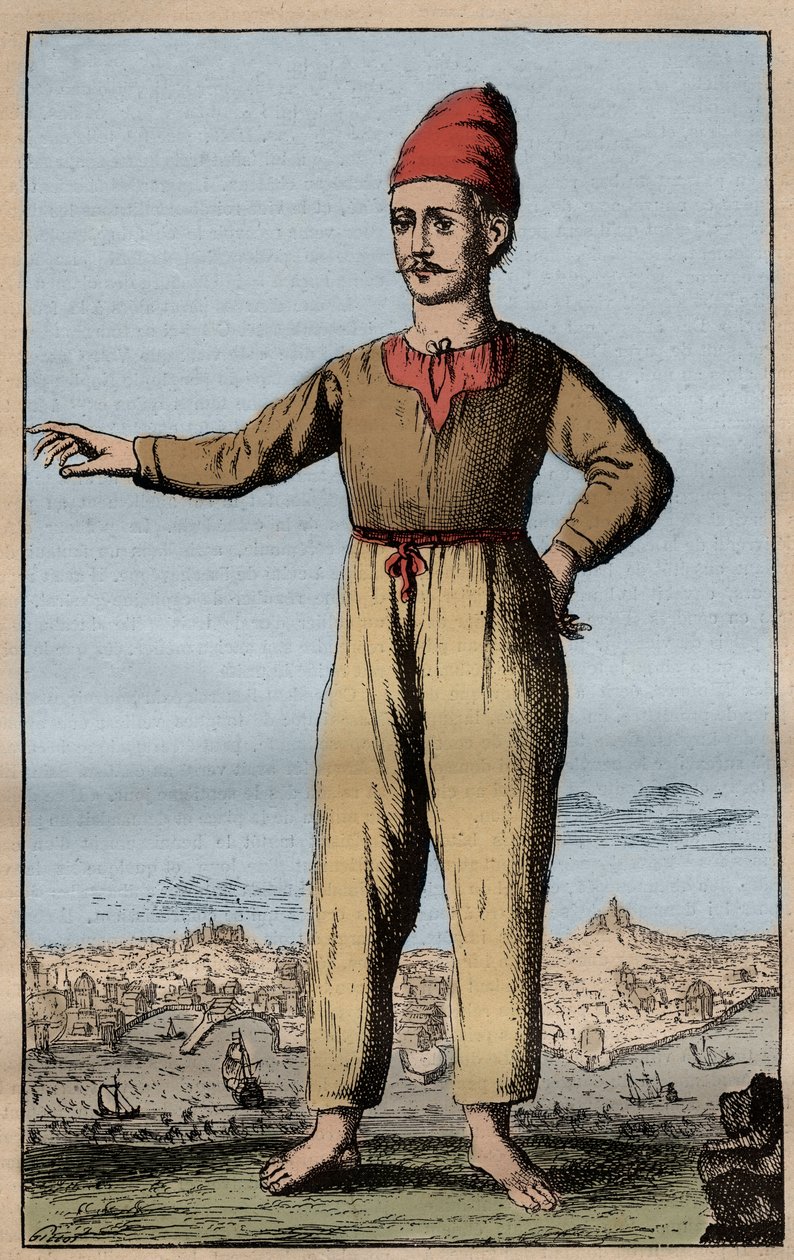 Portræt af den revolutionære Tommaso Aniello, dit Masaniello (1622-1647), en napolitansk fisker, han tog lederen af oprøret mod spanierne i 1647" (Tommaso Aniello, kendt som Masaniello, fiskehandlerleder for oprøret mod styre af Habsburg Spa af Anonymous Anonymous