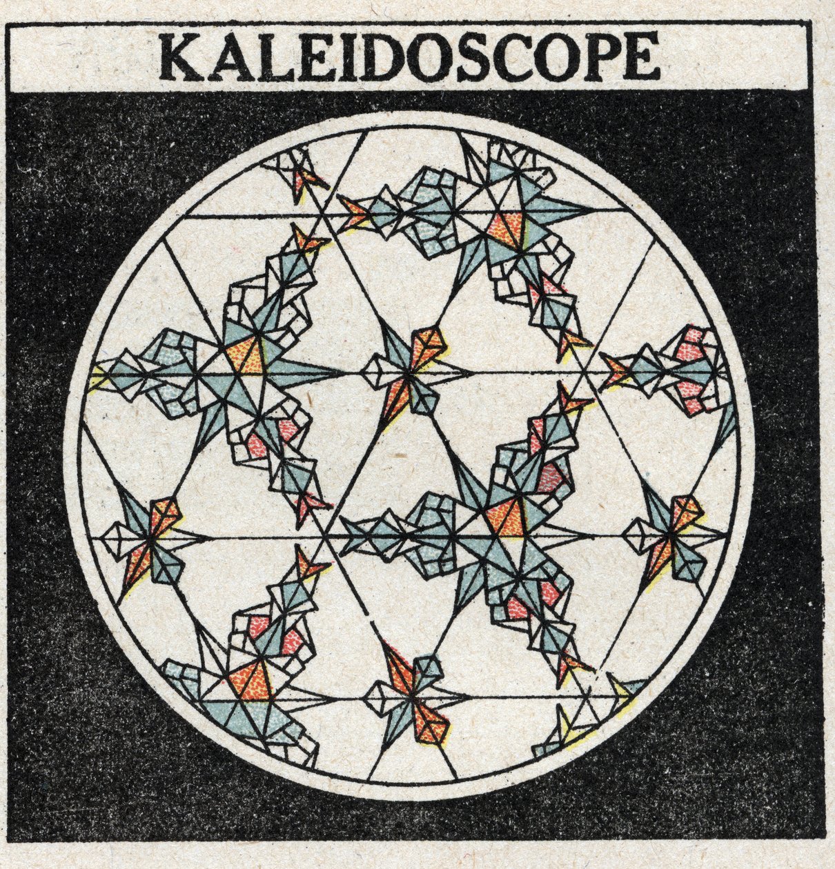 Refleksion af lys: et kalejdoskop. Anonym illustration fra 1925. Privat samling. af Anonymous Anonymous