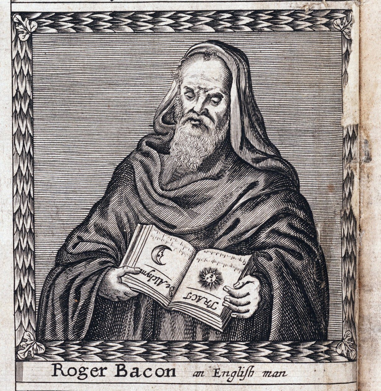 Roger Bacon (1214-1294), med tilnavnet Doctor Mirabilis (Doctor beundringsværdig) - Anonymt arbejde, gravering af Anonymous Anonymous