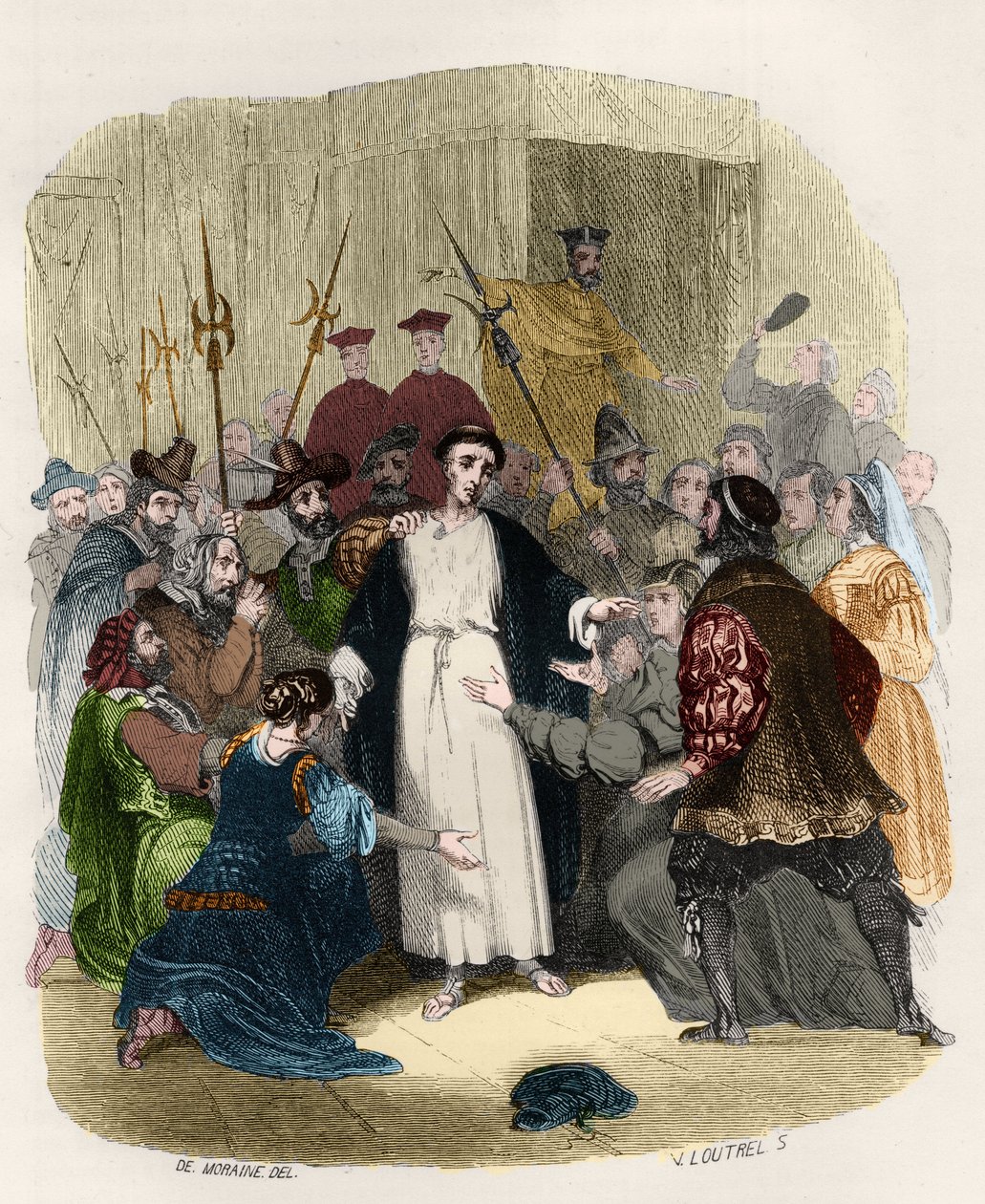 Sankt Johannes af Avila (Salige Johannes af Avila) (1499-1569) anklaget for kætteri af inkvisitionen i det 16. århundrede. Illustration i "" Mysteres of the Inquisition and Other Secret Societies of Spain"" Af Victor de Fereal, Suberwick, Manuel Galo de Cu af Anonymous Anonymous