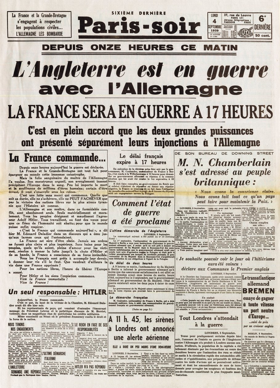 Anden Verdenskrig (1939-1945) - Anden Verdenskrig (2. Verdenskrig eller Anden Verdenskrig): Paris-aften den 4. september af Anonymous Anonymous